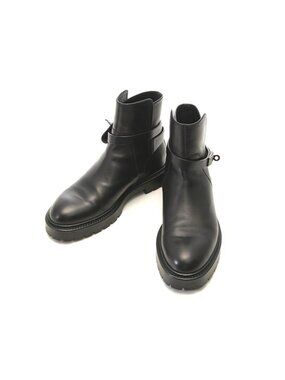Hermes Jeff Short Boots Black Leather